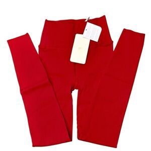 Fabletics Sz S Sculptknit Leggings Women's High Waisted Persimmon Red Sporty